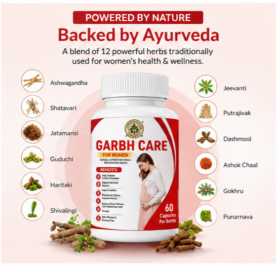 Garbh Care for Women – Ayurvedic Herbal Supplement | 60 Capsules
